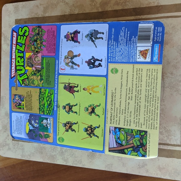 VTG Teenage Mutant Ninja Turtles 10 back Leonardo factory sealed TMNT MOC NIB 88 - Picture 2 of 4